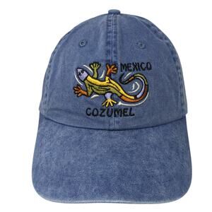 Mexico Cozumel Strapback Baseball Cap Blue One Size Adjustable Embroidered dkps